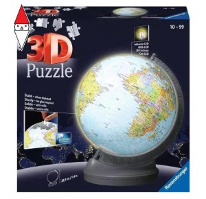 RAVENSBURGER, , , RAVENSBURGER PUZZLEBALL GLOBO 540 PEZZI NIGHT EDITION