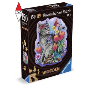 , , , PUZZLE RAVENSBURGER PUZZLE DI LEGNO GATTO 150 PZ