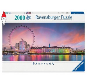 RAVENSBURGER, , , PUZZLE PAESAGGI RAVENSBURGER LONDRA COLORATA PANORAMA 2000 PZ
