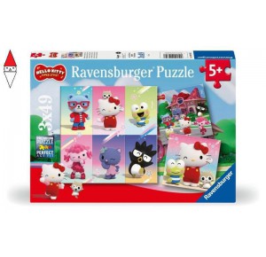 , , , PUZZLE RAVENSBURGER PUZZLE 3X49 PZ HELLO KITTY