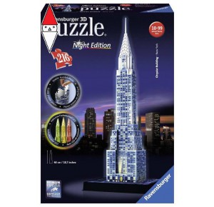RAVENSBURGER, , , PUZZLE RAVENSBURGER PUZZLE 3D - CHRYSLER BUILDING - NIGHT EDITION