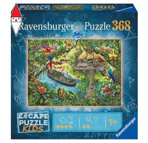 , , , PUZZLE RAVENSBURGER ESCAPE PUZZLE 368PZ - SPEDIZIONE NELLA GIUNGLA