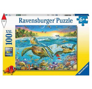 RAVENSBURGER, , , PUZZLE RAVENSBURGER PUZZLE 100 PZ TARTARUGHE MARINE