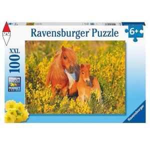 , , , PUZZLE RAVENSBURGER PUZZLE 100 PZ PONY SHETLAND
