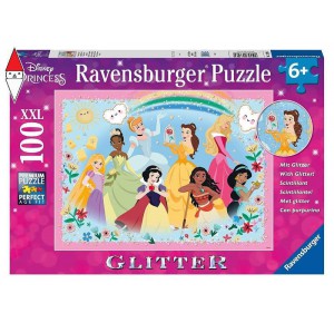 , , , PUZZLE RAVENSBURGER PUZZLE 100 PZ DISNEY PRINCESS - GLITTER