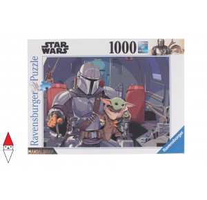 , , , PUZZLE TEMATICO RAVENSBURGER FILM E SERIE TV STAR WARS THE MANDALORIAN 1000 PZ