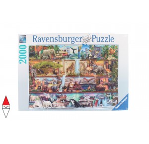 RAVENSBURGER, , , PUZZLE ANIMALI RAVENSBURGER ANIMALI VARI ANIMALI SELVATICI 2000 PZ