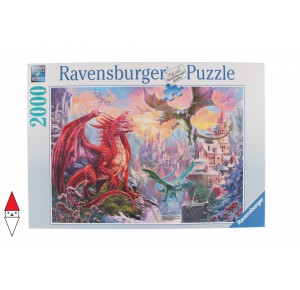 RAVENSBURGER, , , PUZZLE GRAFICA RAVENSBURGER FANTASY TERRA DEI DRAGHI 2000 PZ