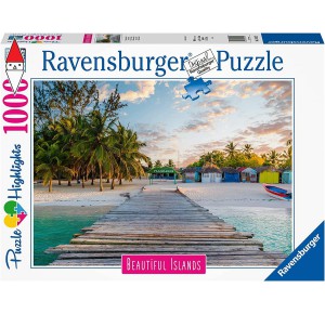 RAVENSBURGER, , , PUZZLE PAESAGGI RAVENSBURGER BEAUTIFUL ISLANDS ISOLA CARAIBICA 1000 PZ