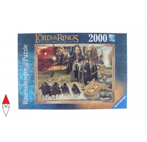 RAVENSBURGER, , , PUZZLE TEMATICO RAVENSBURGER FILM E SERIE TV IL SIGNORE DEGLI ANELLI 2000 PZ