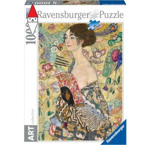 , , , PUZZLE ARTE RAVENSBURGER KLIMT: DAMA COL VENTAGLIO 1000 PZ