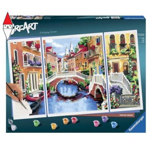 RAVENSBURGER, , , GIOCO EDUCATIVO RAVENSBURGER CREART SERIE PREMIUM TRITTICO - VENETIAN DREAMS