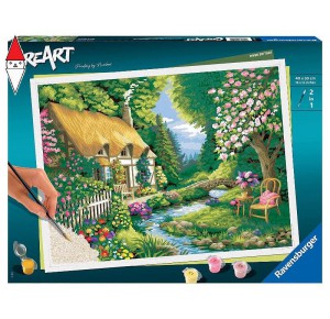 RAVENSBURGER, , , GIOCO EDUCATIVO RAVENSBURGER CREART SERIE PREMIUM B - COTTAGE AL FIUME