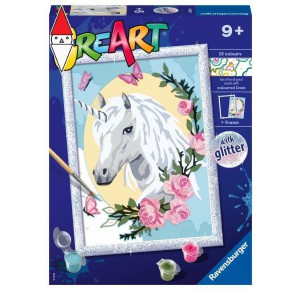 , , , GIOCO CREATIVO RAVENSBURGER CREART SERIE D CLASSIC - RITRATTO DI UNICORNO