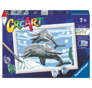 RAVENSBURGER, , , GIOCO EDUCATIVO RAVENSBURGER CREART SERIE E CLASSIC DELFINI GIOCHERELLONI