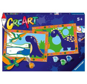 RAVENSBURGER, , , GIOCO EDUCATIVO RAVENSBURGER CREART SERIE JUNIOR 2 X DINOSAURI