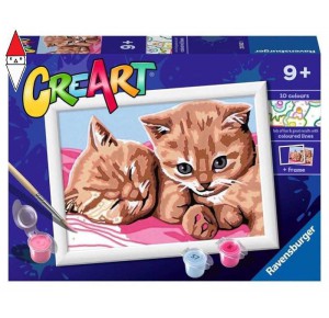 RAVENSBURGER, , , GIOCO EDUCATIVO RAVENSBURGER CREART SERIE E CLASSIC - GATTINI AMICI