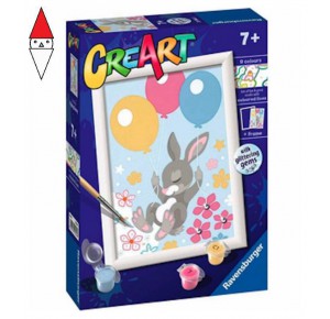 RAVENSBURGER, , , GIOCO EDUCATIVO RAVENSBURGER CREART SERIE E CLASSIC - BUNNY CON PALLONCINI