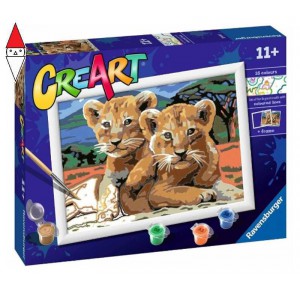 RAVENSBURGER, , , GIOCO EDUCATIVO RAVENSBURGER CREART SERIE D CLASSIC - CUCCIOLI DI LEONE