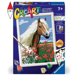 RAVENSBURGER, , , GIOCO EDUCATIVO RAVENSBURGER CREART SERIE D CLASSIC CAVALLO HAFLINGER