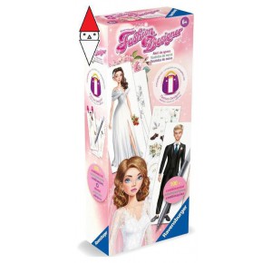 RAVENSBURGER, , , GIOCO EDUCATIVO RAVENSBURGER FASHION DESIGNER ABITI DA SPOSA