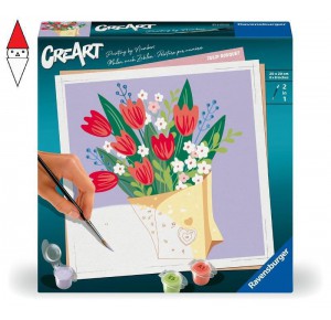 RAVENSBURGER, , , GIOCO EDUCATIVO RAVENSBURGER CREART ADULTI  BOUQUET DI TULIPANI