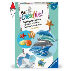 RAVENSBURGER, , , GIOCO EDUCATIVO RAVENSBURGER BE CREATIVE MIDI CREAZIONI IN GESSO DELFINI