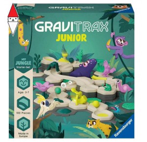 , , , GIOCO EDUCATIVO RAVENSBURGER GRAVITRAX JUNIOR STARTER SET L - JUNGLE