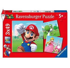 , , , PUZZLE RAVENSBURGER PUZZLE 3X49 PZ SUPER MARIO