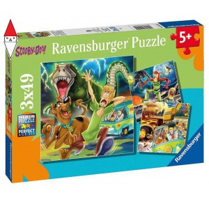 RAVENSBURGER, , , PUZZLE RAVENSBURGER PUZZLE 3X49 PZ SCOOBY DOO