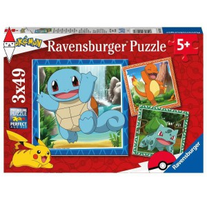 , , , PUZZLE RAVENSBURGER PUZZLE 3X49 PZ POKEMON