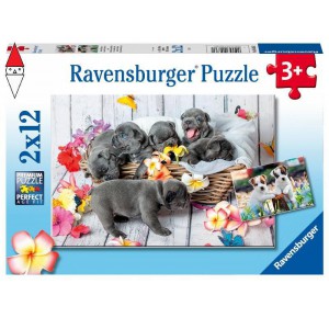 , , , PUZZLE RAVENSBURGER PUZZLE 2 X 12 PZ PICCOLE PALLE DI PELO