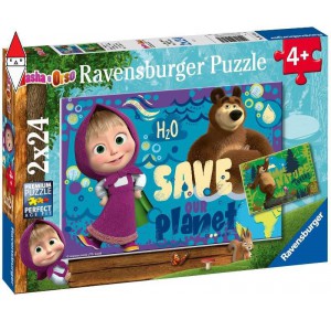 RAVENSBURGER, , , PUZZLE RAVENSBURGER PUZZLE 2X24 PZ MASHA E ORSO