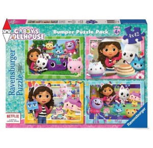 RAVENSBURGER, , , PUZZLE RAVENSBURGER PUZZLE 4X42 BUMPER PACK GABBY S DOLLHOUSE