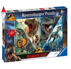 , , , PUZZLE RAVENSBURGER PUZZLE 125 GIANT JURASSIC WORLD