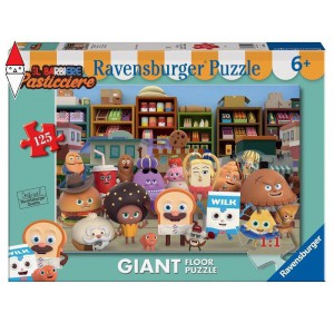 , , , PUZZLE RAVENSBURGER PUZZLE 125 GIANT PAVIMENTO BARBIERE PASTICCERE