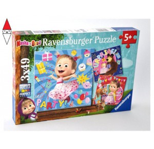 , , , PUZZLE RAVENSBURGER PUZZLE 3X49 PZ MASHA E ORSO