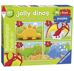 RAVENSBURGER, , , PUZZLE RAVENSBURGER MY FIRST PUZZLE 2-3-4-5 PZ DINOSAURI