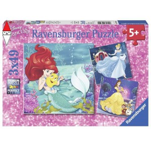 , , , PUZZLE RAVENSBURGER PUZZLE 3X49 PZ PRINCIPESSE DISNEY B