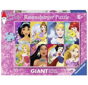 RAVENSBURGER, , , PUZZLE RAVENSBURGER PUZZLE 125 PAVIMENTO DISNEY PRINCESS