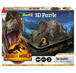 , , , PUZZLE 3D REVELL JURASSIC WORLD TRICERATOPS PUZZLE