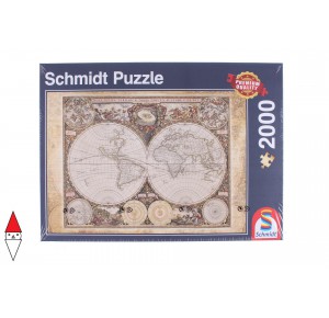 , , , PUZZLE OGGETTI SCHMIDT CARTE GEOGRAFICHE HISTORICAL MAP OF THE WORLD 2000 PZ