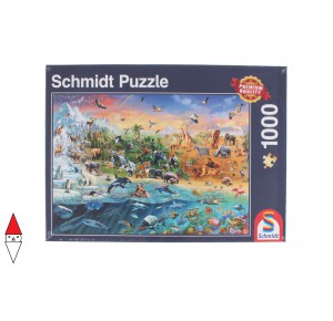 , , , PUZZLE ANIMALI SCHMIDT ANIMALI VARI ANIMAL KINGDOM 1000 PZ