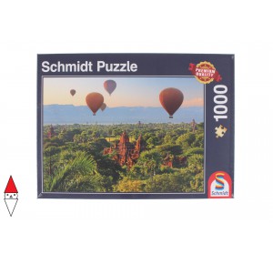 , , , PUZZLE PAESAGGI SCHMIDT HOT AIR BALLOONS, MANDALAY MYANMAREUR 1000 PZ