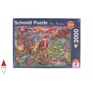 , , , PUZZLE TEMATICO SCHMIDT FANTASY DRAGONS TREASURE 2000 PZ