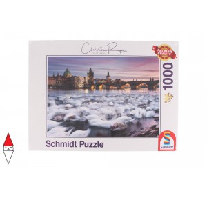 , , , PUZZLE PAESAGGI SCHMIDT CITTA RINGER PRAGUE SWANS 1000 PZ