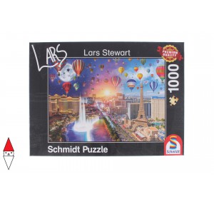 SCHMIDT, , , PUZZLE PAESAGGI SCHMIDT CITTA LARS STEWART LAS VEGAS NIGHT AND DAY 1000 PZ