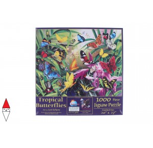 , , , PUZZLE ANIMALI SUNSOUT FARFALLE LORI SCHORY TROPICAL BUTTERFLIES 1000 PZ