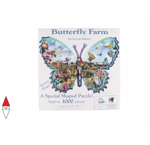 SUNSOUT, , , PUZZLE ANIMALI SUNSOUT LORI SCHORY BUTTERFLY FARM 1000 PZ