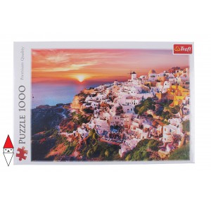 , , , PUZZLE PAESAGGI TREFL MARE E OCEANO SUNSET OVER SANTORINI 1000 PZ